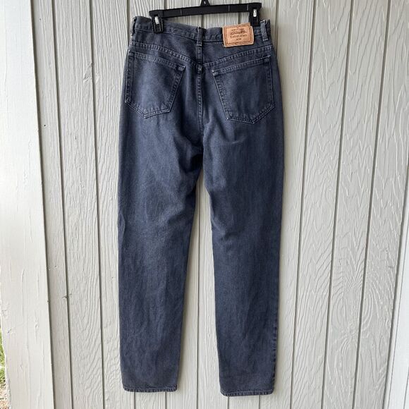VTG 90s Calvin Klein Black Jeans USA High Rise Straight Leg Mom 10/12 - Picture 1 of 10
